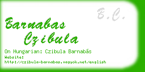 barnabas czibula business card